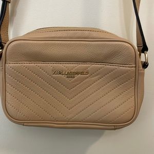 Karl lagerfeld cross body leather bag